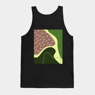 Minimal Sguiggle  Boho Abstract Shapes  Pattern Tank Top